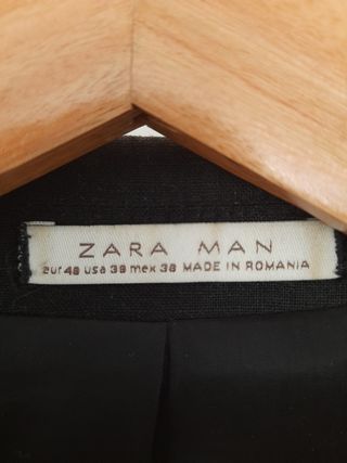 Americana negra Zara - Lino Talla 48