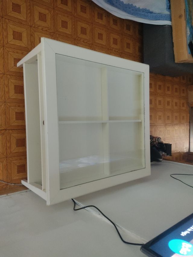 Mesa centro blanca con cristal