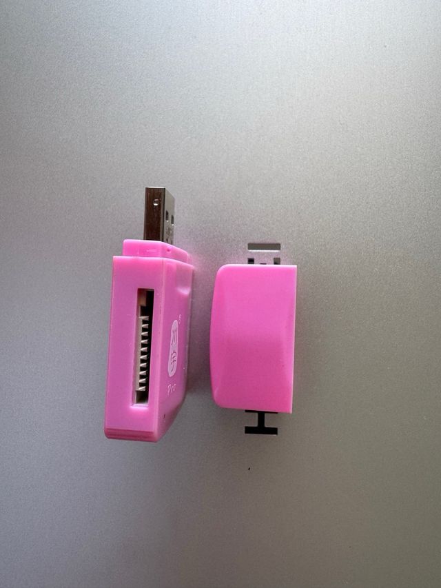 Lector Tarjetas SD USB - Rosa