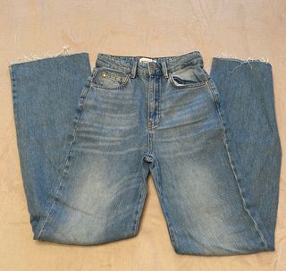 Jeans rectos tiro alto | Azul claro