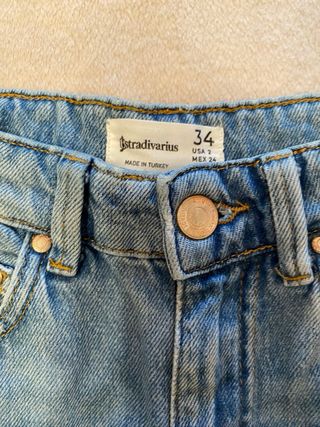 Jeans rectos tiro alto | Azul claro