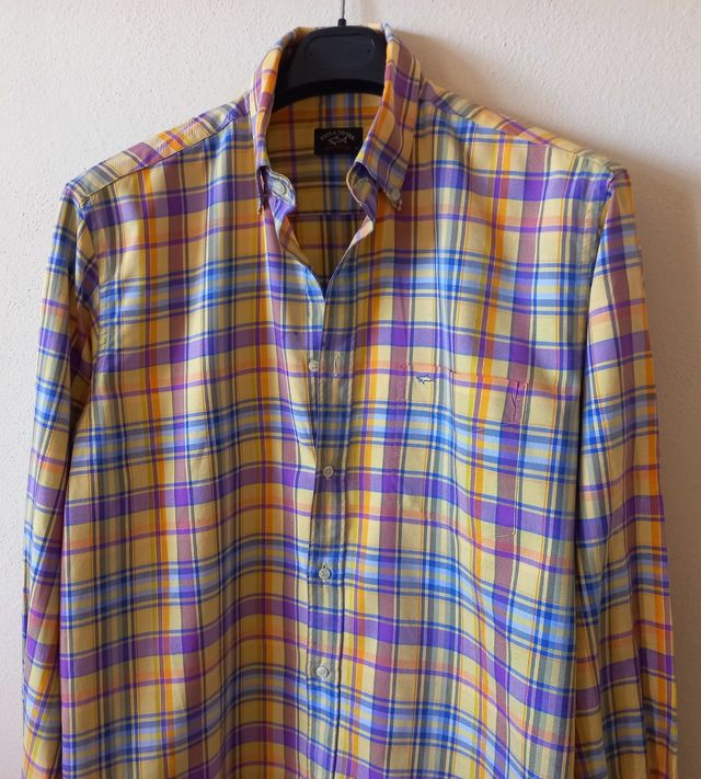 Camicia Paul & Shark XL - Blu/Giallo