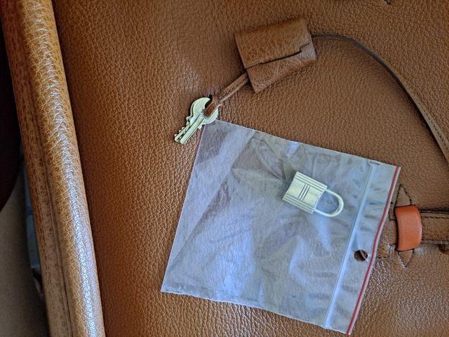 Bolsa Hermès viaje piel marrón