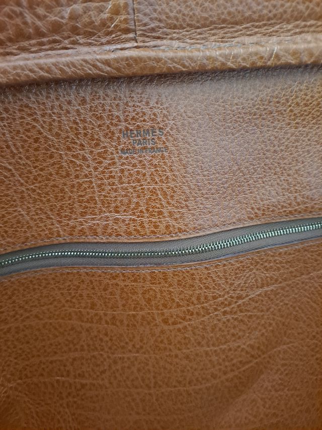 Bolsa Hermès viaje piel marrón