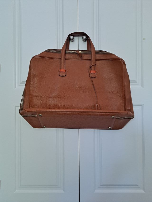 Bolsa Hermès viaje piel marrón