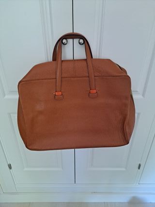 Bolsa Hermès viaje piel marrón
