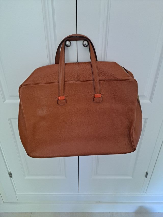 Bolsa Hermès viaje piel marrón
