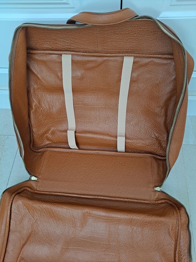 Bolsa Hermès viaje piel marrón