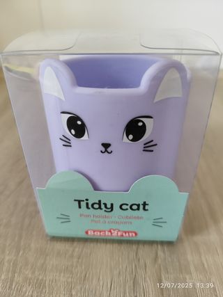 Tidy Cat - Cubilete Gato Silicona color lila claro