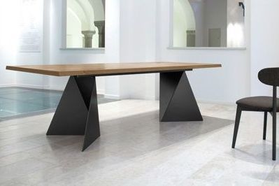 Tavolo da pranzo moderno - Legno e metallo