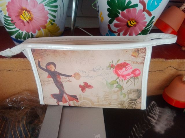 Neceser maquillaje vintage,con espejo,sin estrenar