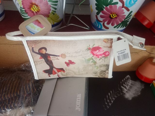 Neceser maquillaje vintage,con espejo,sin estrenar