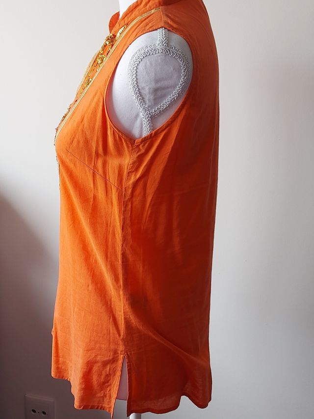 Blusa Lulabay Laranja c/ Pedrarias