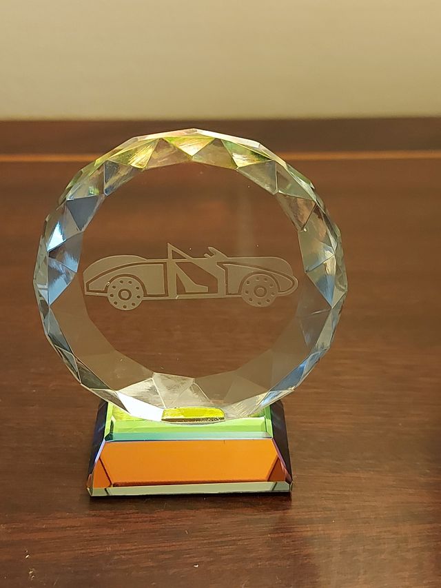 Pisa-Papéis Cristal - Carro Descapotável