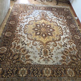 Alfombra Persa - Lana Beige y Marrón