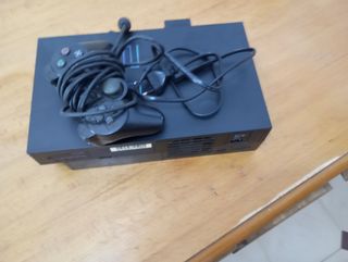 PlayStation 2  para pizas negra con mando memore 