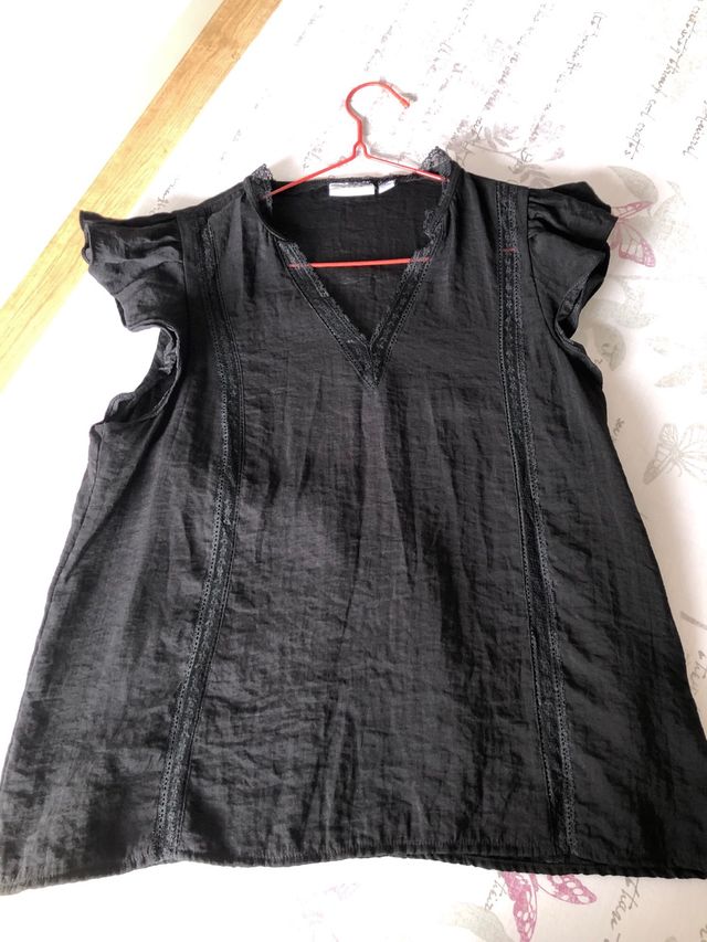 Blusa negra encaje - Talla s
