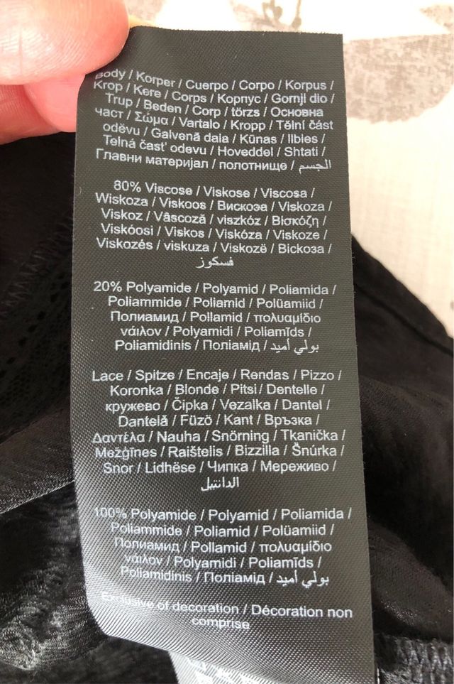 Blusa negra encaje - Talla s