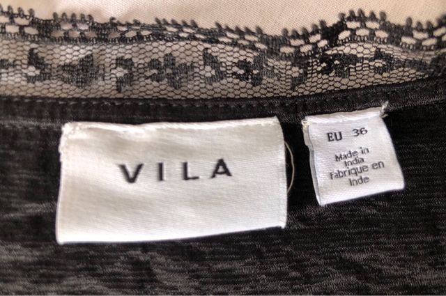 Blusa negra encaje - Talla s