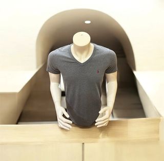 Polo Ralph Lauren Camiseta Gris Cuello V / Small