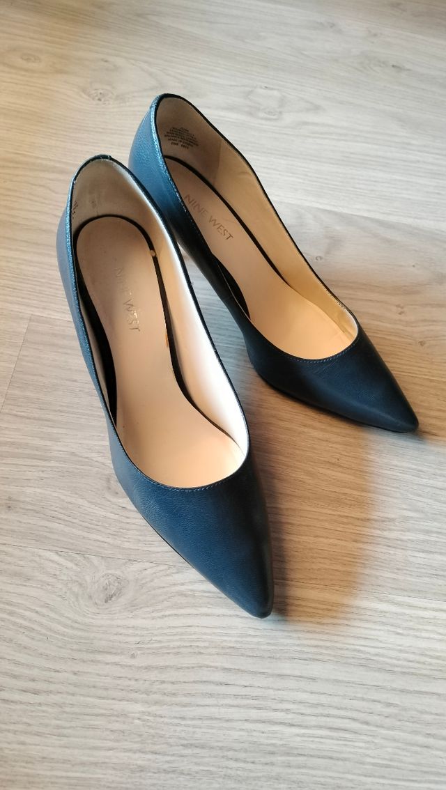Salones Nine West Piel Auténtica Azul