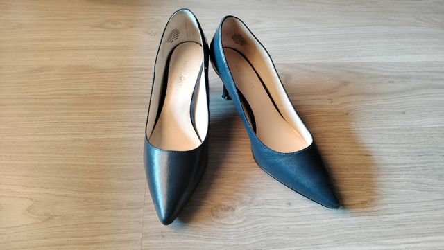 Salones Nine West Piel Auténtica Azul