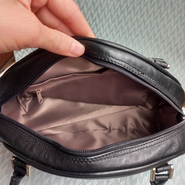 Bolso negro hombro - Piel