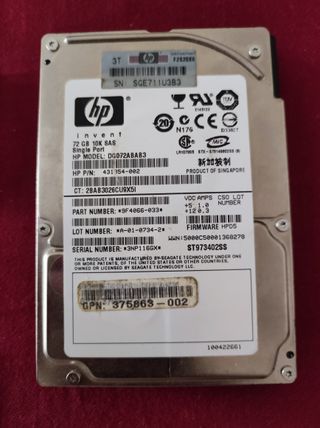 Disco Duro HP + 8 Memorias RAM