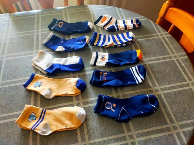10 Calcetines niño - Azul & Amarillo