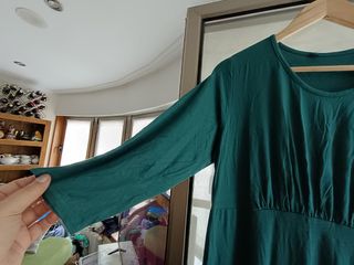 Vestido largo verde talla grande 