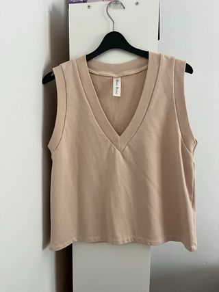 Top corto Blue Rose beige