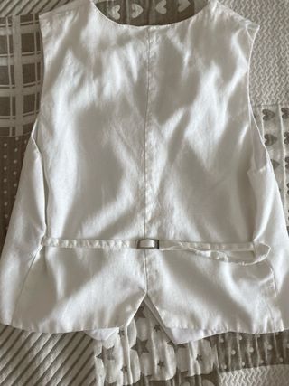Chaleco blanco lino