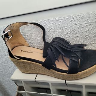 Sandalias cuña Inextenso negras 36