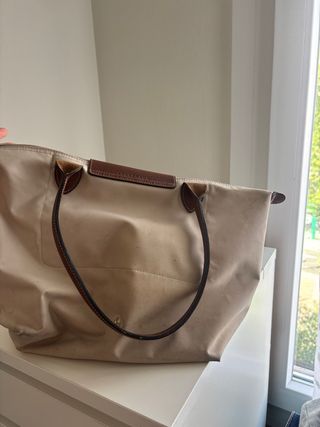 Bolso Longchamp beige mediano