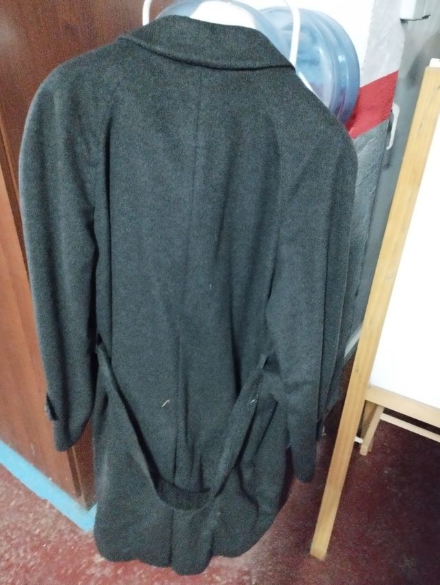 Abrigo paño gris oscuro