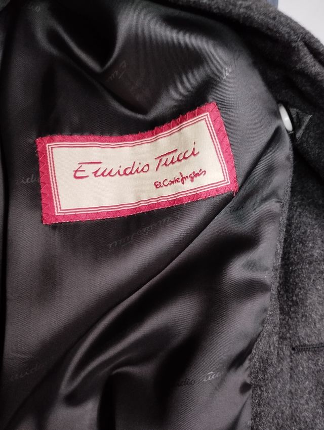 Abrigo paño gris oscuro