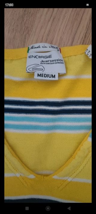 Jersey energíe M rayas amarillas