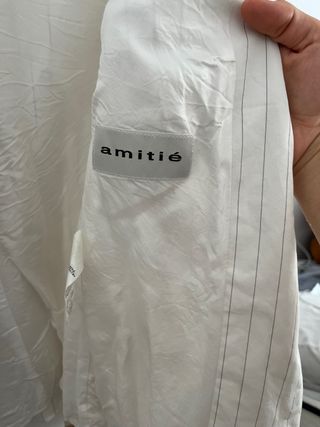 Blazer blanca rayas amitié