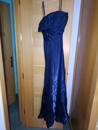 Vestido fiesta azul largo
