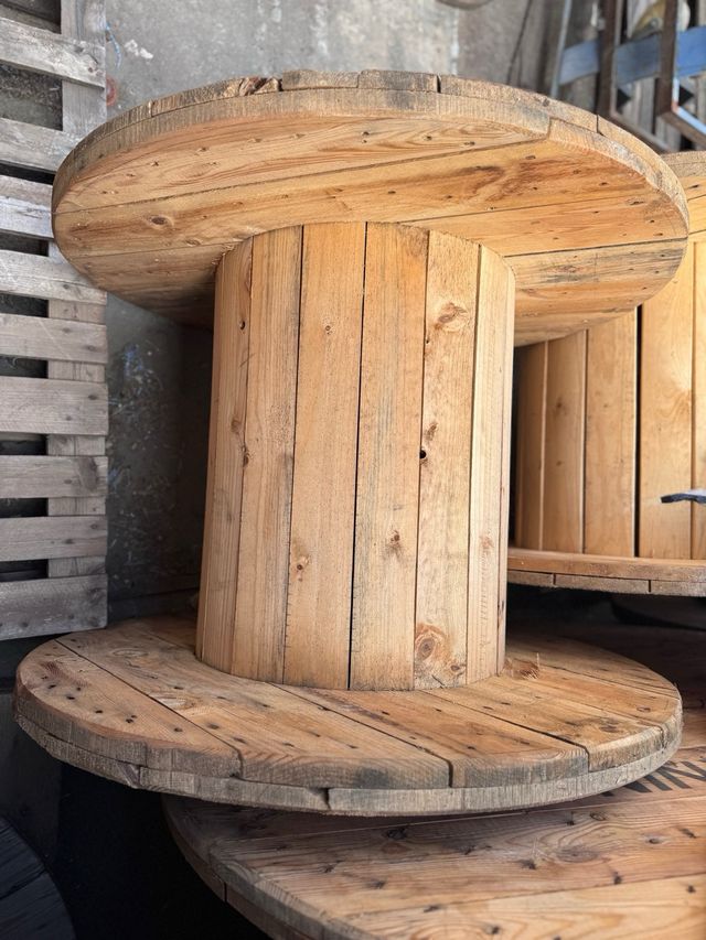 MESAS BOBINAS CARRETE MADERA CABLE CHILLPALET