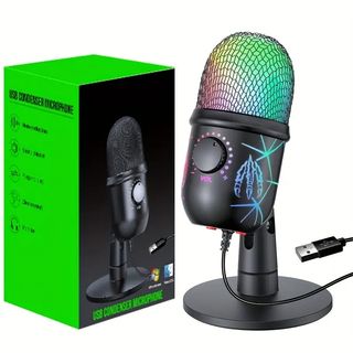 Microfono Gaming RGB de Escritorio para Juegos