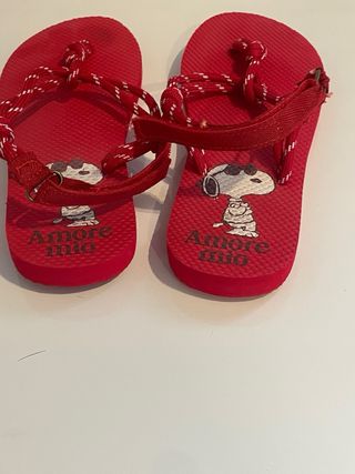 Chanclas rojas Snoopy - Women's Secret