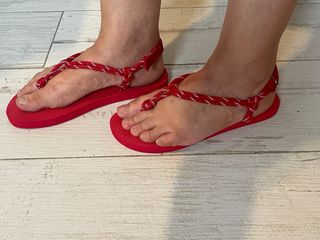 Chanclas rojas Snoopy - Women's Secret