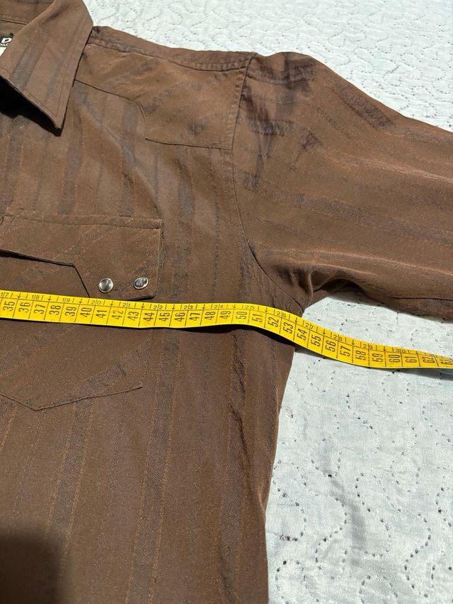 Camicia D&G marrone L dolce e gabbana bottoni clip
