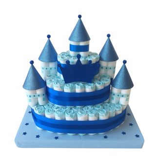 Tarta pañales castillo bebé