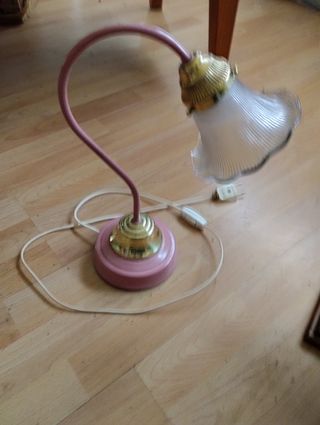 Lampara escritorio vintage marrón 