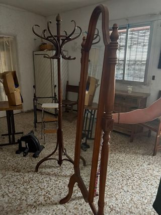 Espejo tocador madera antiguo