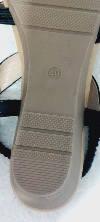 Sandalias Negras, Talla 40