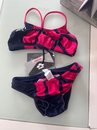 Bañador Arena- Azul y Rosa bikini