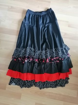 Falda Flamenca niña - Negra con Volantes